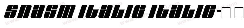 Snasm Italic Italic字体转换